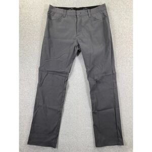 Eddie Bauer Men's Performance Tech Chino Pants Sz 36x32 Straight Dark Gray Smoke
